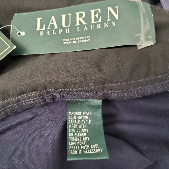 Lauren Ralph Lauren Women's Size 12 Navy Skirt Barbados French Nautical Pockets - Picture 5 of 10